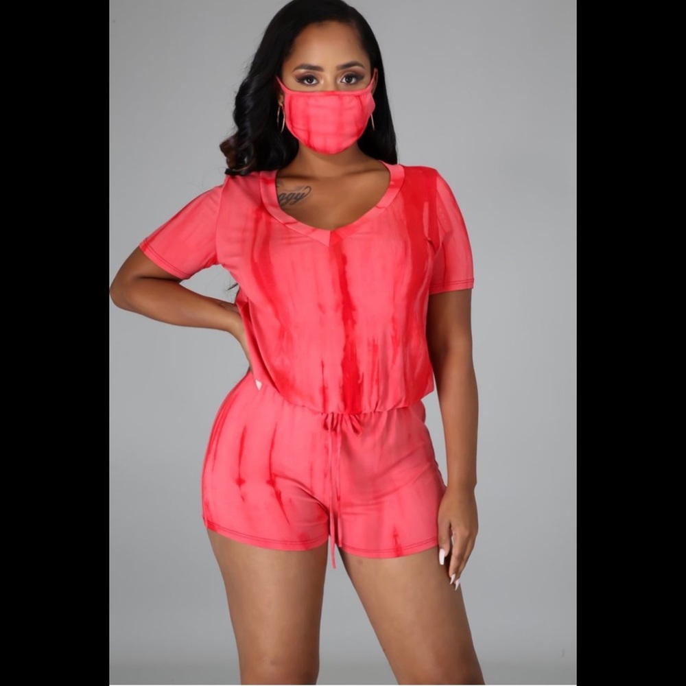 Romper includes fashion mask